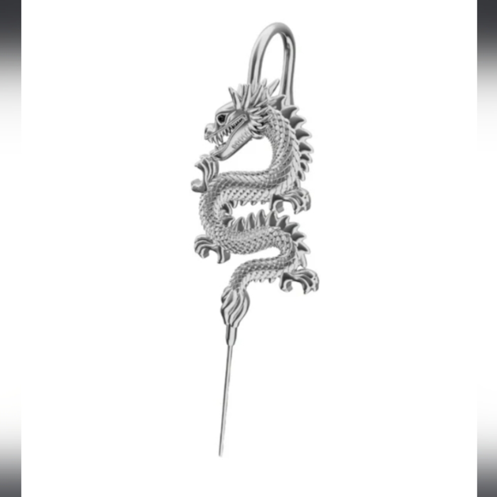 Oreylo Dragon Earpiece in Silver